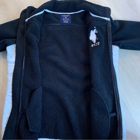 Juniors US Polo Assn. Fleece Zip-Up Sweatshirt Coat -Medium Size with Polo Logo - Picture 9 of 11